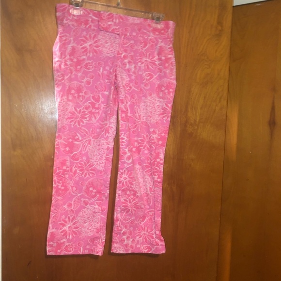 LILLY Pulitzer Baley Capri pants pink nina Pina 2 - Picture 1 of 4